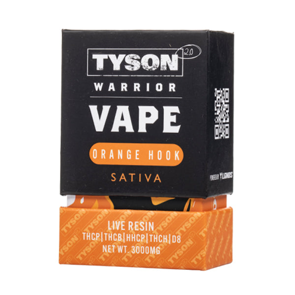 Tyson 2.0 Warrior Live Resin Disposable (3g) | Orange Hook with Packaging