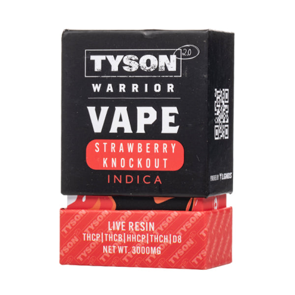 Tyson 2.0 Warrior Live Resin Disposable (3g) | Strawberry Knockout with Packaging