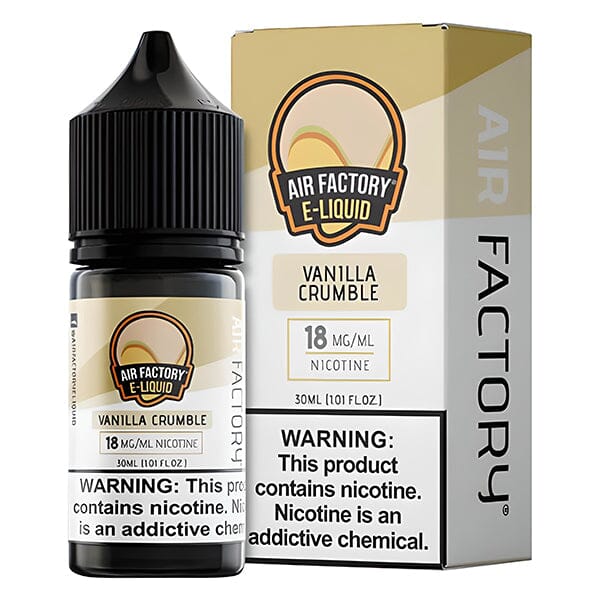 Air Factory Salt Series E-Liquid 30mL (Salt Nic) | 18mg | Vanilla Crumble with packaging