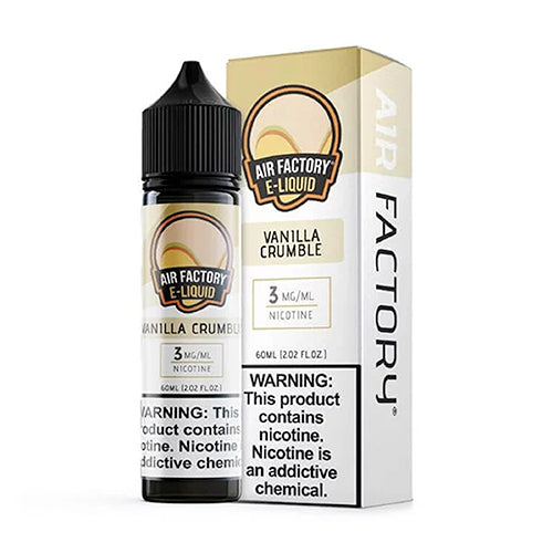 Air Factory E-Juice 60mL (Freebase) | Vanilla Crumble with packaging