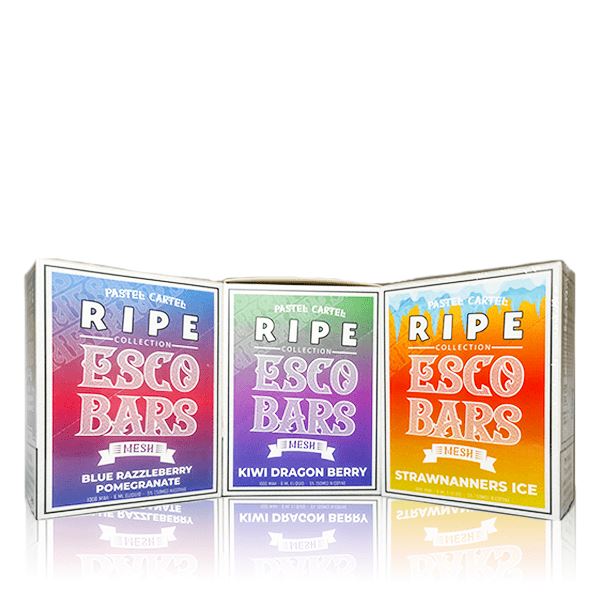 Vape 100 Ripe Esco Bars Mesh Disposable 2500 Puffs 6mL 50mg | MOQ 10 | Group Photo with Packaging