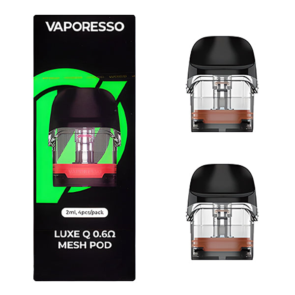 Vaporesso Luxe Q Pod (4-Pack) | Mesh Pod 0.6ohm with packaging