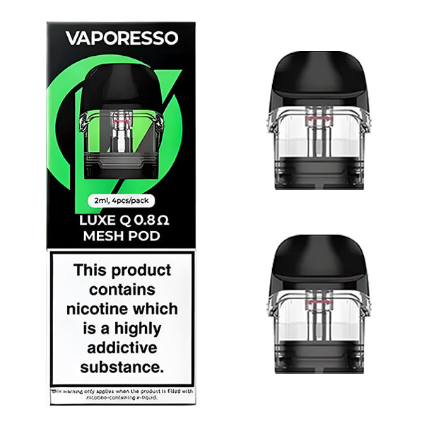 Vaporesso Luxe Q Pod (4-Pack) | Mesh Pod 0.8ohm with packaging