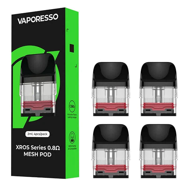 Vaporesso XROS Pod (4-Pack) | 3mL 0.8ohm Mesh with packaging