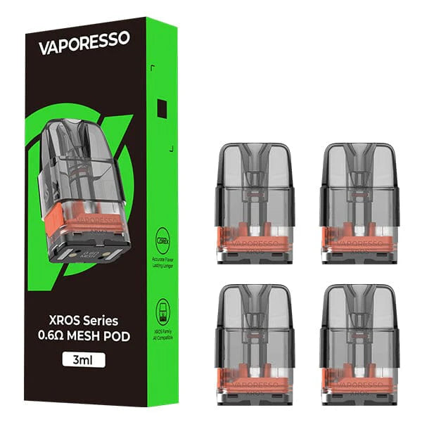 Vaporesso XROS Pod (4-Pack) | 3mL 0.6ohm Mesh with packaging