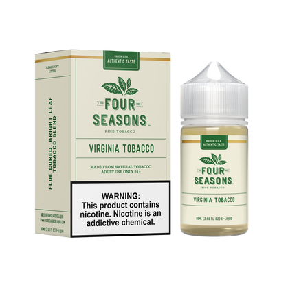 Four Seasons Series E-Liquid | 60mL | (Freebase) | Virginia Tobacco with packaging