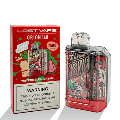 Orion Bar Disposable | 7500 Puff | 18mL | 50mg | MOQ 10 | Watermelon Cream with packaging