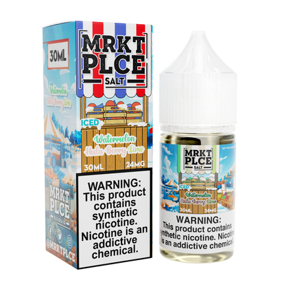 MRKT PLCE Salt Series E-Liquid 30mL (Salt Nic) | Iced Watermelon Hulaberry Lime with packaging