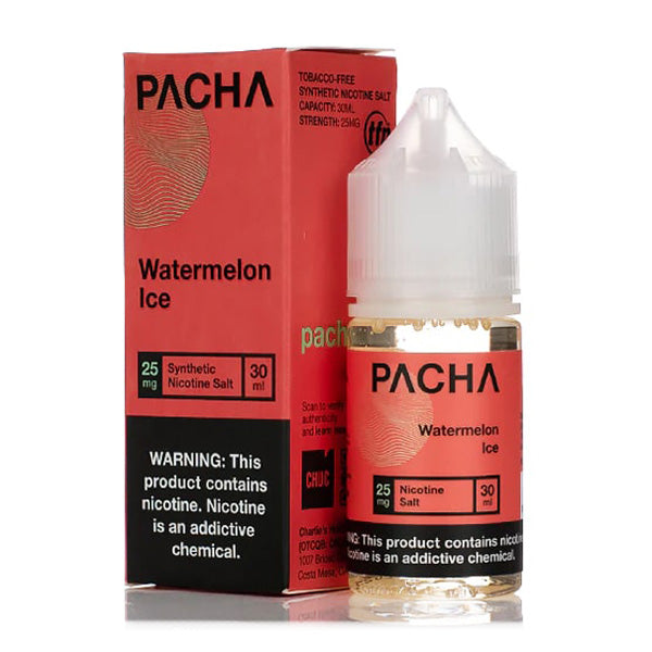 Pachamama TFN Salt Series E-Liquid 30mL (Salt Nic) | Watermelon Ice with packaging