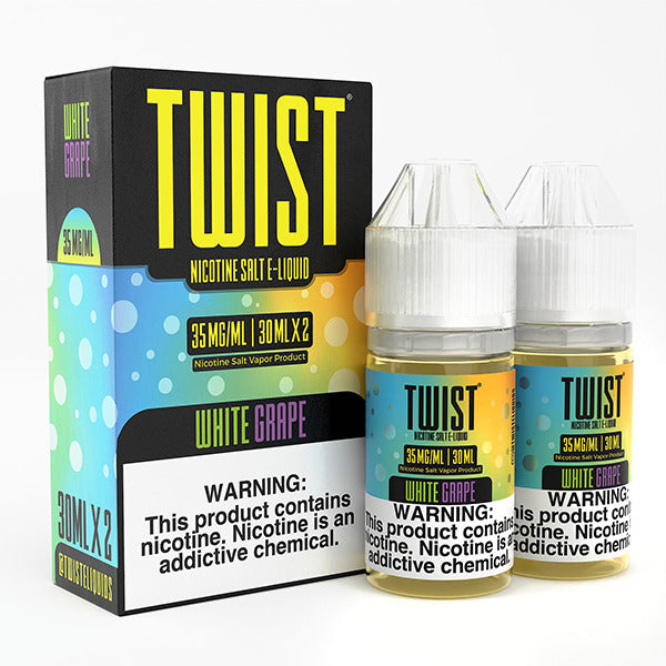 Twist Salts Series E-Liquid x2-30mL White Grape with packaging