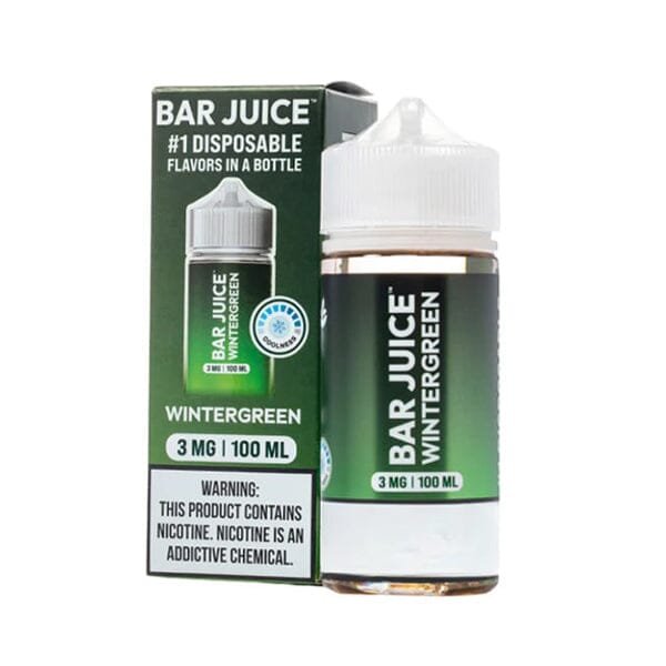 Bar Juice BJ30000 E-Liquid 100mL (Freebase) Wintergreen with packaging