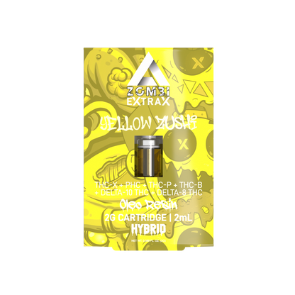 Zombi Extrax Oleo Resin THCX + PHC + THCP + THC-B + D10 + D8 Cartridge (2g) | Yellow Zushi with Packaging