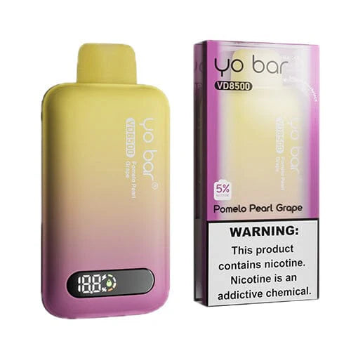 Yo Bar Disposable 8500 Puffs 16mL 50mg | MOQ 5 Pomelo Pear Grape with Packaging